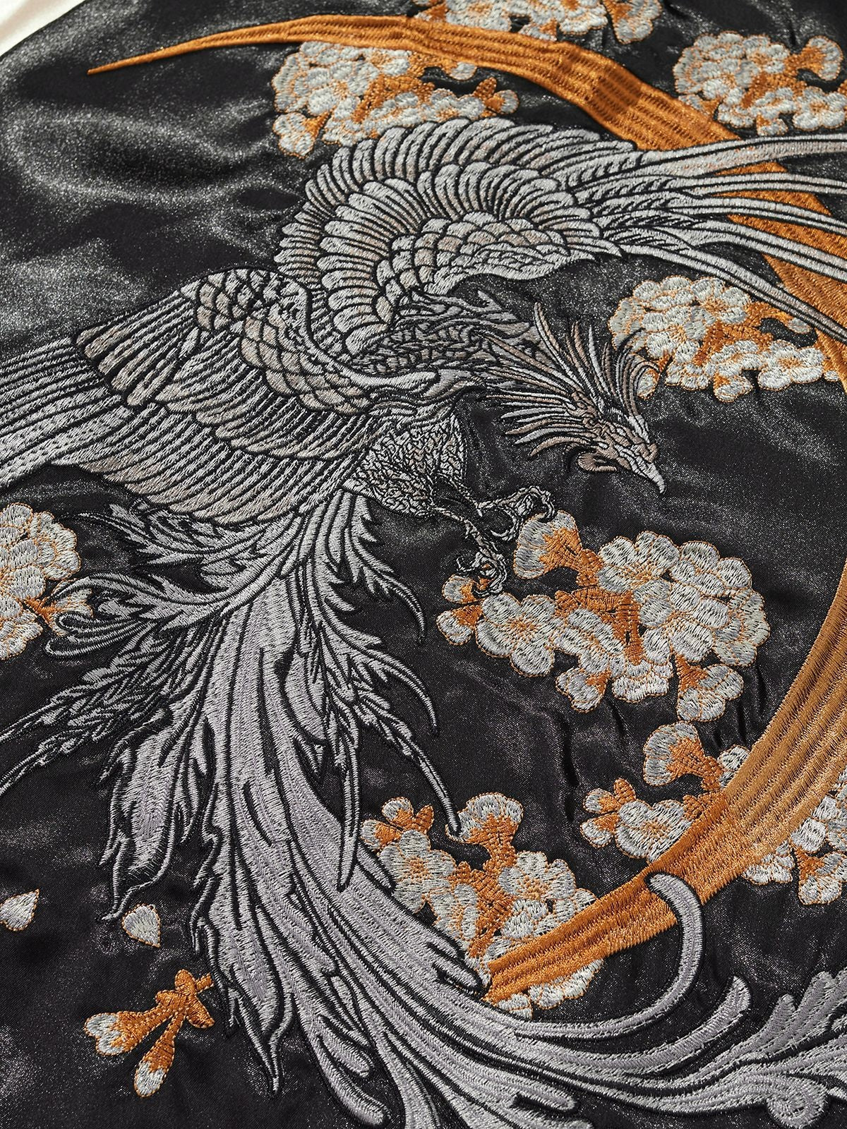 Mens Loose Fit Polyester Embroidered Chinese Style Jacket