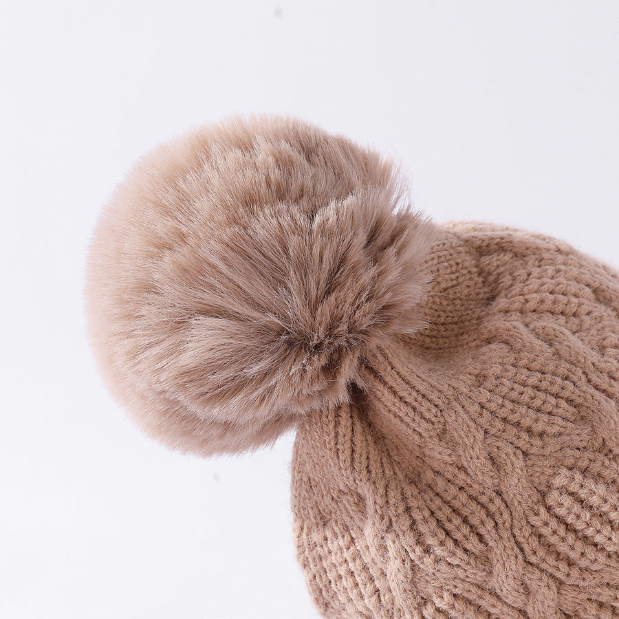 Ladies Autumn And Winter New Style Stitching Lamb Wool Hat