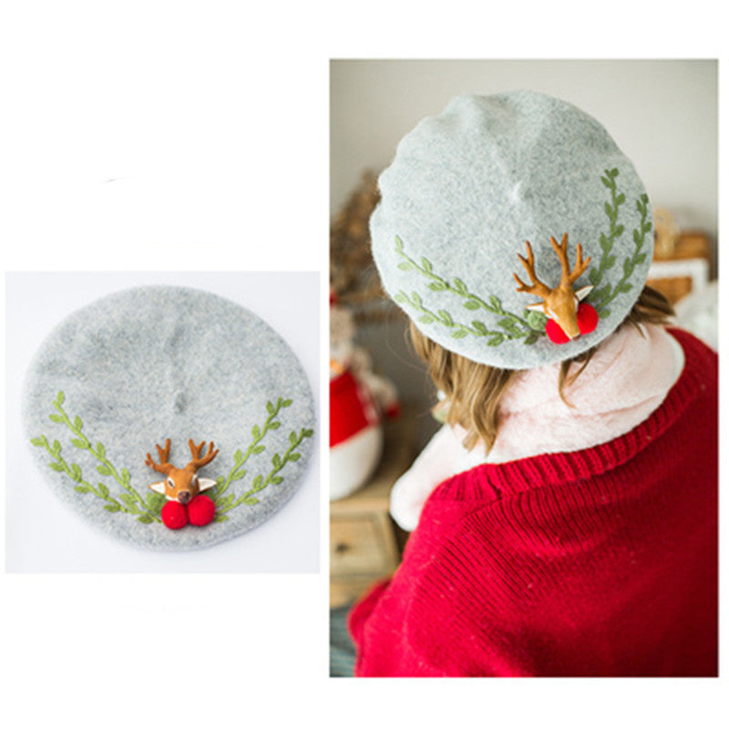 Women's Fashion Handmade Flower Beret Hat