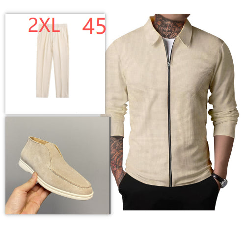 Men's Fashion Simple Lapel Casual Jacket