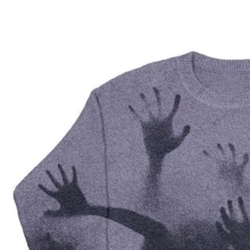 Long Sleeve Round Neck Retro Loose Casual Couple Sweater