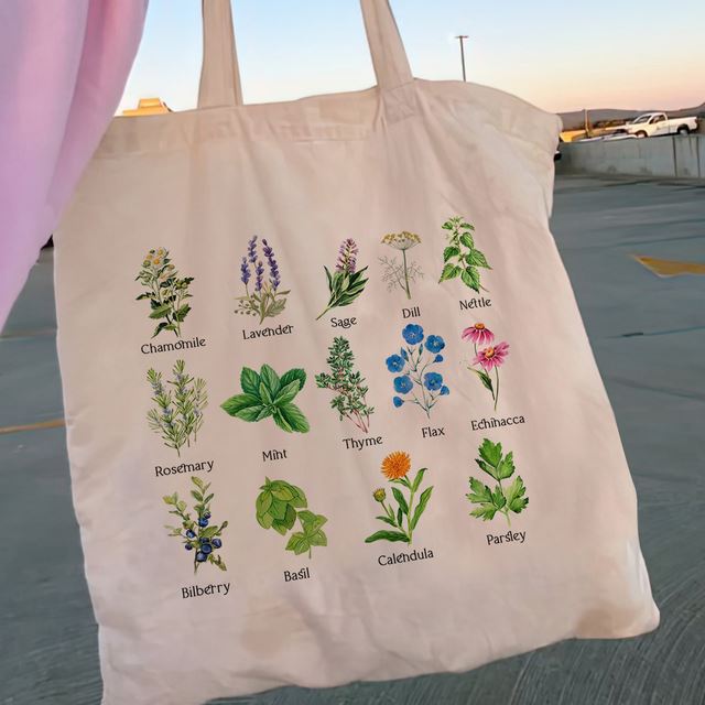 Dame Shopper Y2K Blomster Indkøbslærredstaske