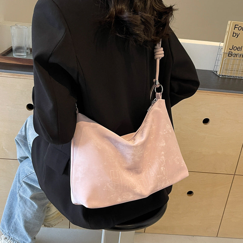 Efterår og vinter crossbody stor kapacitet spandtaske mode all-match høj sans