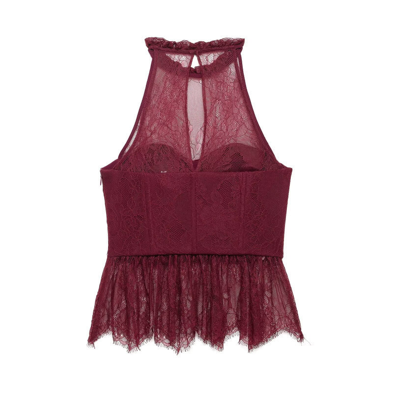 Blonde Halterneck Flatterende Modetop