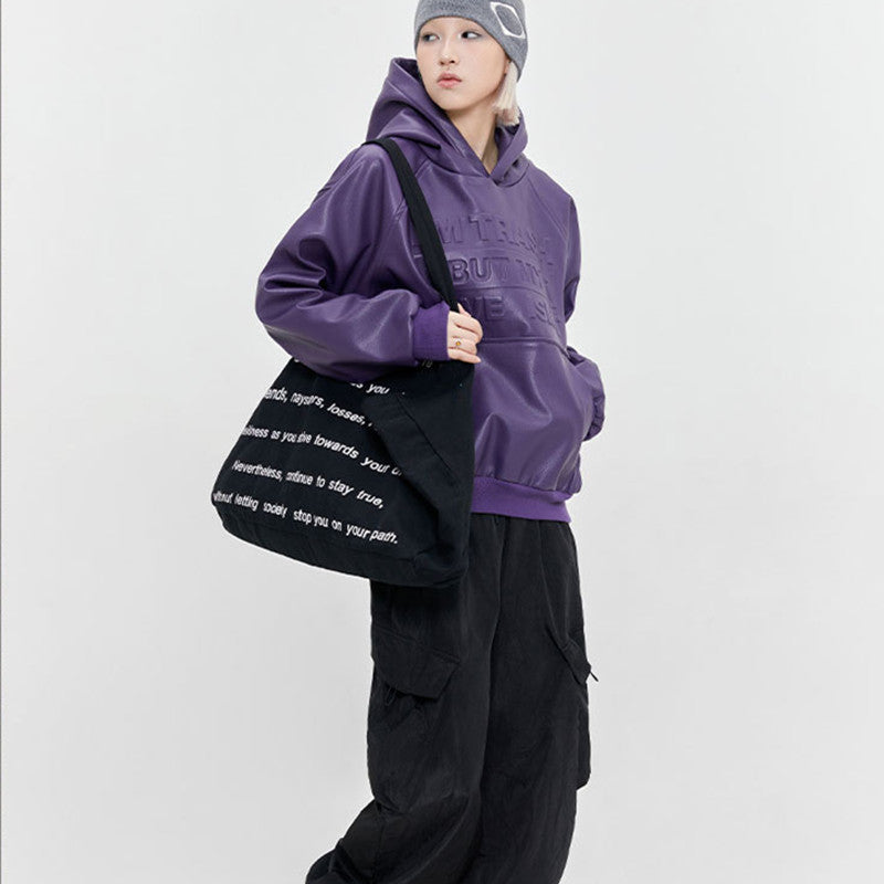 Street Tide Brand Mænds Præget Bogstav Sweater