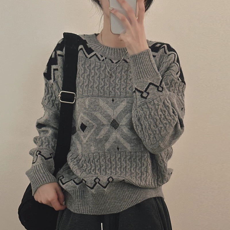 Seoul Snowfall Season Snowflake Sweater