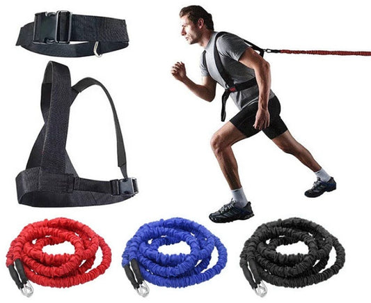 Double resistance band pull pull rope stretch track and field track and field race force explosive jump