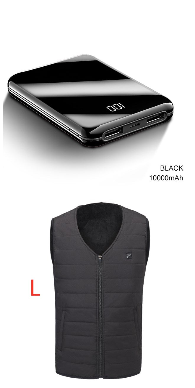 USB electric vest heating plus velvet middle-aged winter heating vest smart warm bottoming underwear men and women