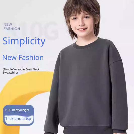 Boys' Crewneck Sweatshirt Versatile Kids' Clothing
