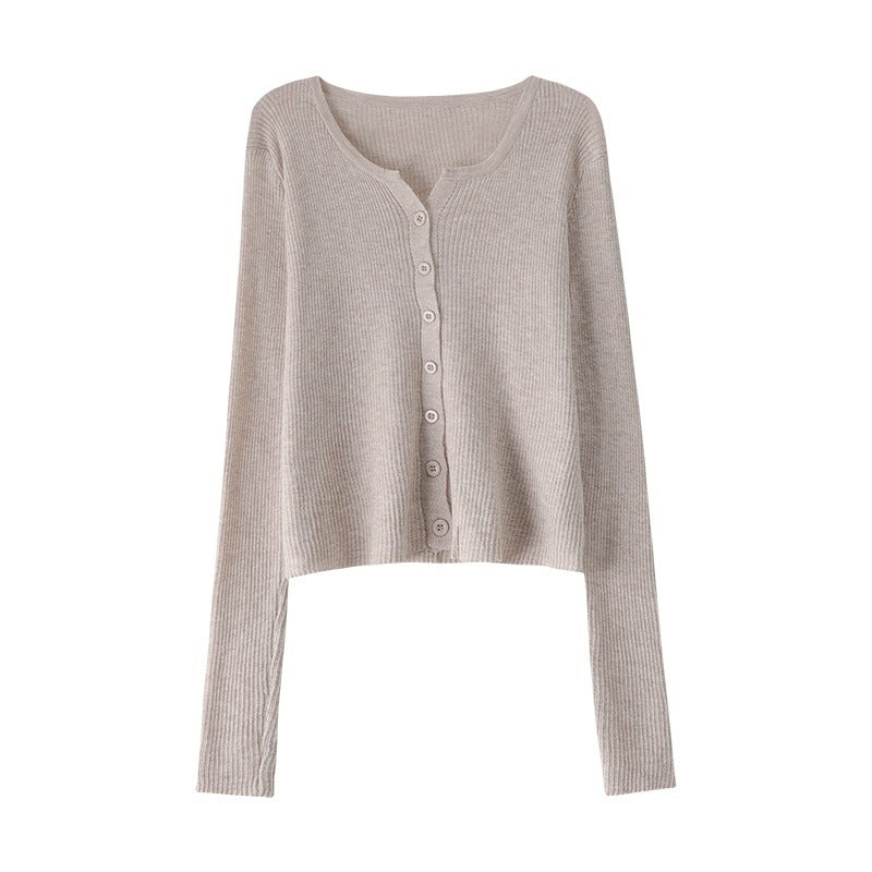 Outer Wear Slim Fit Sweater Cardigan Outerwear Top