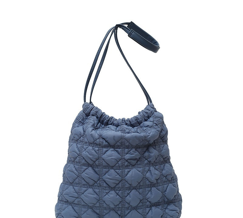 Diamond Bucket Fashion Pleated Crossbody Bag