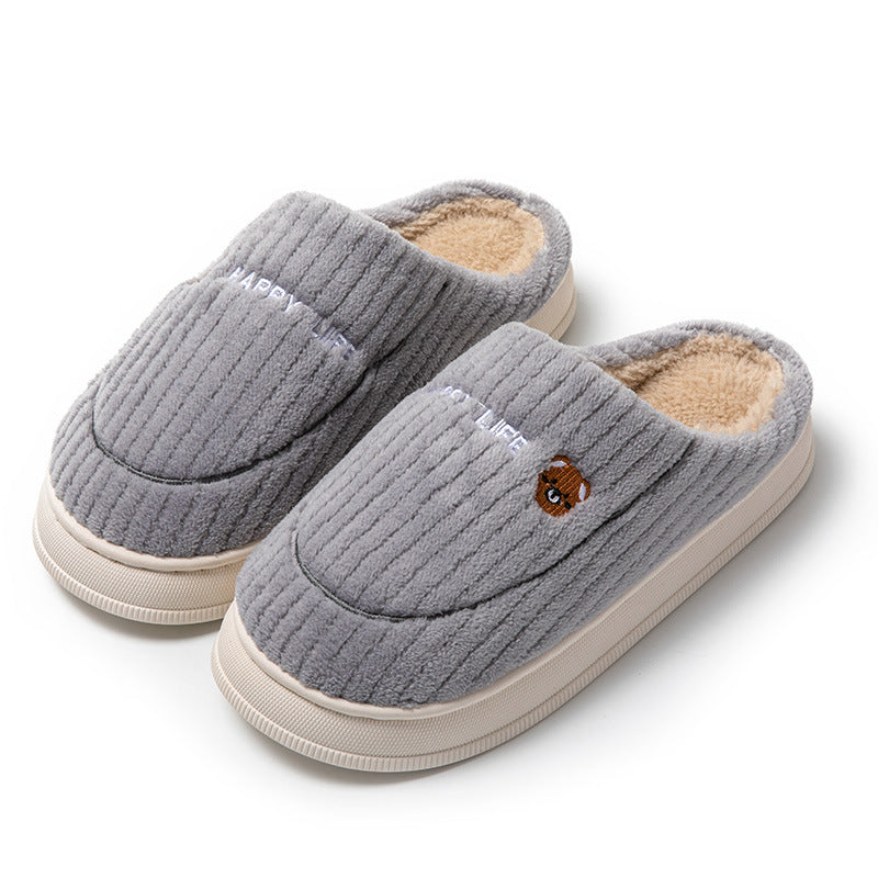 Cotton Slippers Women's Non-slip Platform Interior Home
