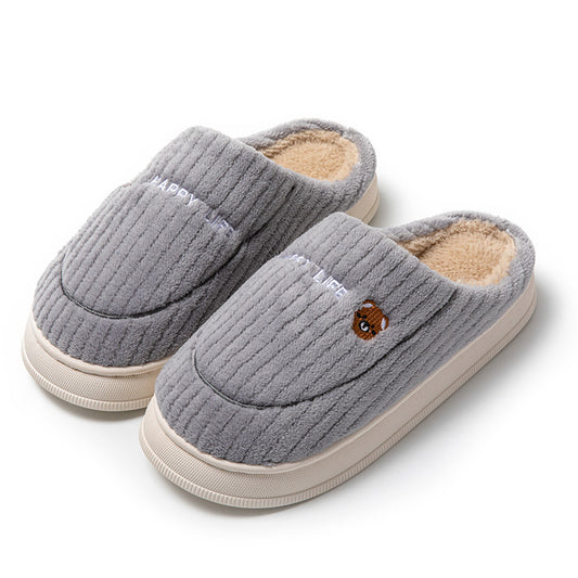 Cotton Slippers Women's Non-slip Platform Interior Home