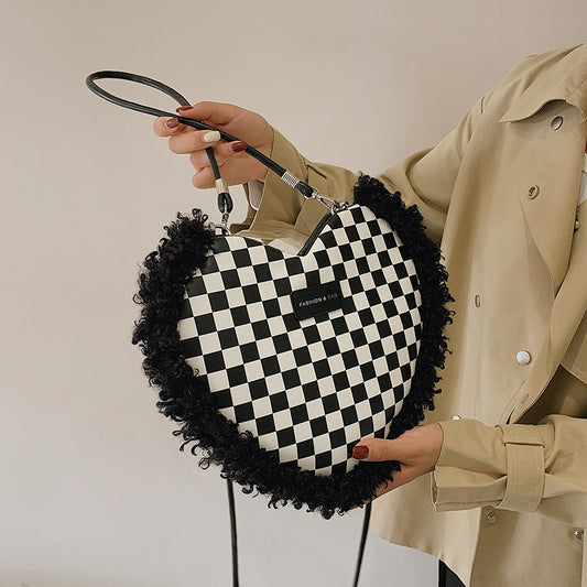 Enkel Crossbody Taske Hjerteform Personlighed Og Mode