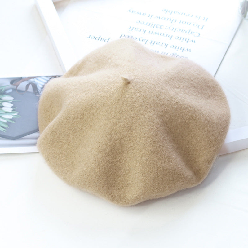 Children's Fashion Retro Warm Painter Woolen Knitted Hat