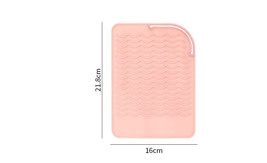 Curler Portable Hair Straightener Curler Silicone Storage Heat Proof Mat
