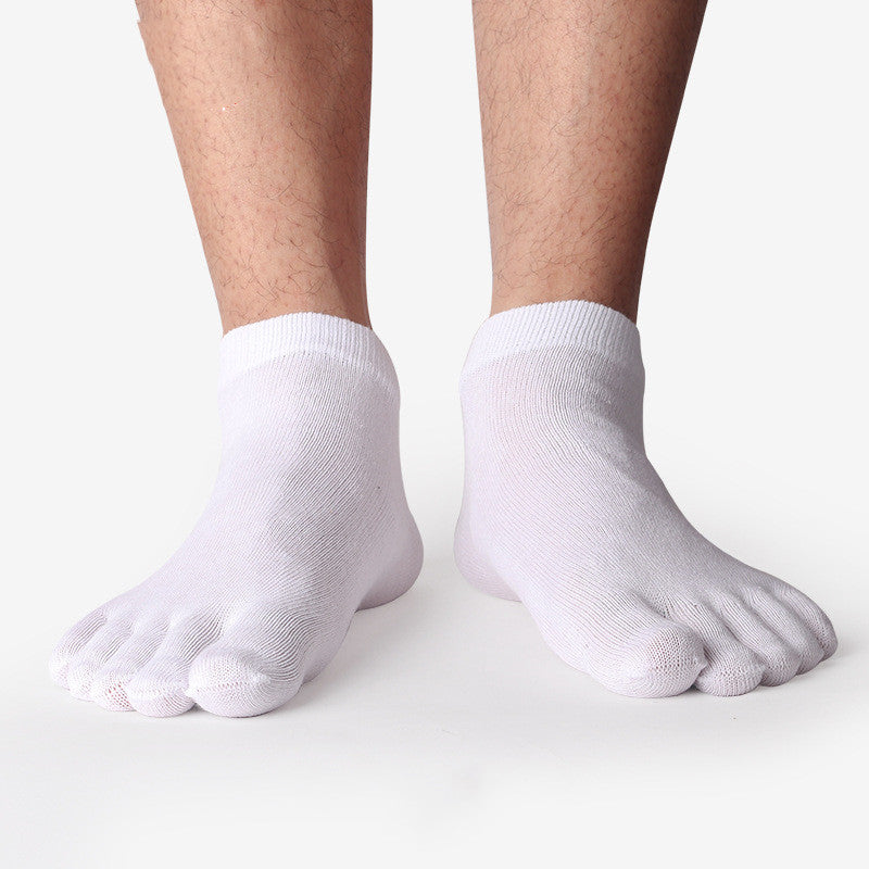 Pure Cotton Men's Thin Deodorant Short Toe Socks