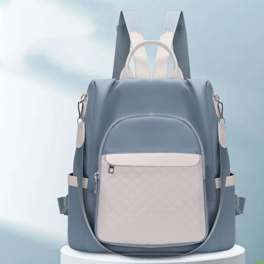 New Single Shoulder Colored Diamond Checker Women's Backpack PU Casual