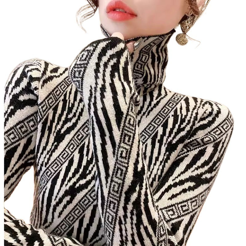 Women's Turtleneck Sweater Autumn And Winter Undershirt Top