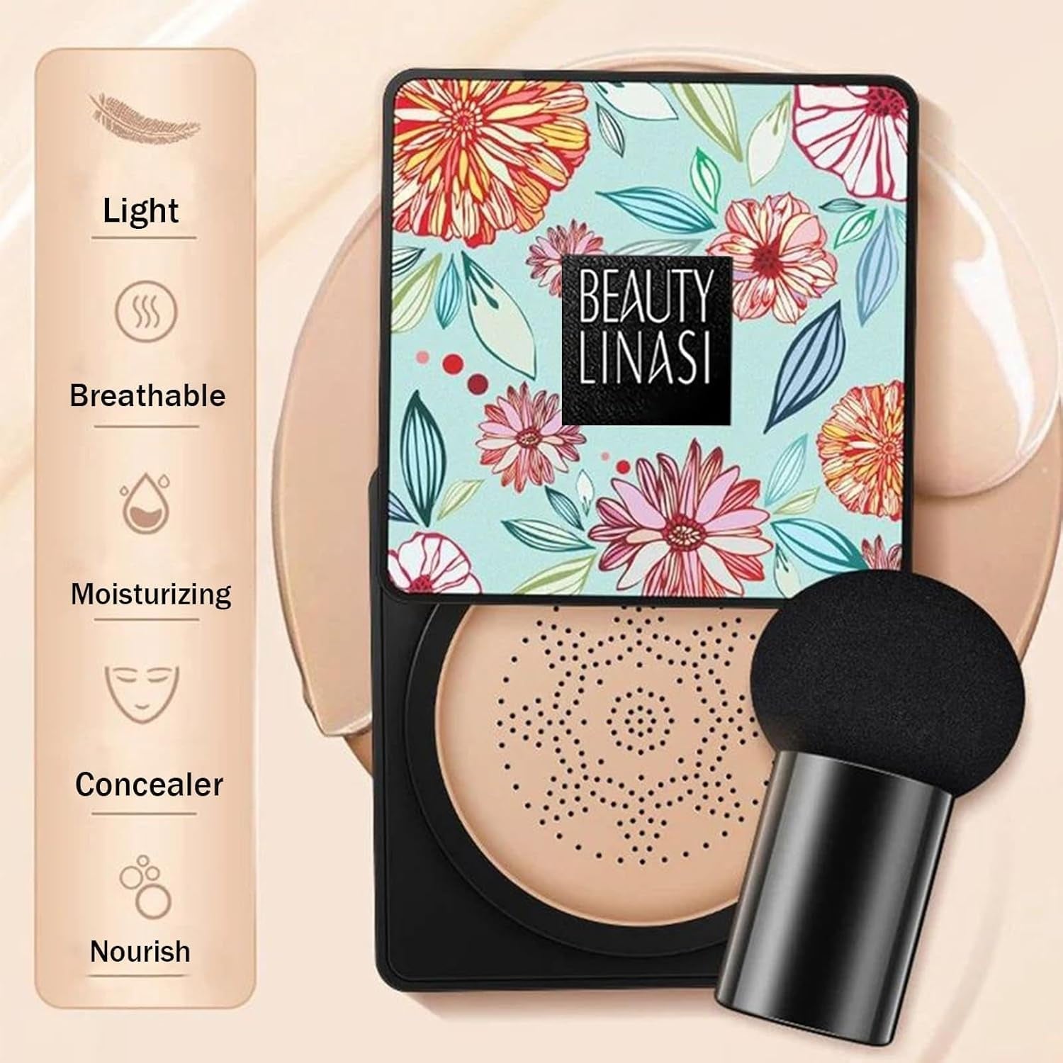 Beauty Cream, Beauty Linasi Clear Cover Beauty Cream, Air Cushion Cc Cream, Moisturizing Concealer, Makeup Long Lasting, B-Lvory