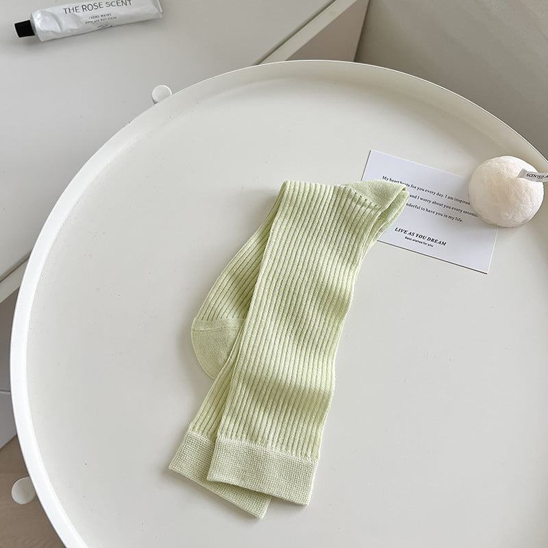 Seamless Tube Combed Cotton Striped Bunching Socks