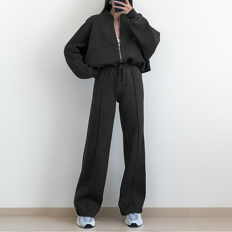 European And American Women's Clothing Suit Fashion Solid Color Casual Loose