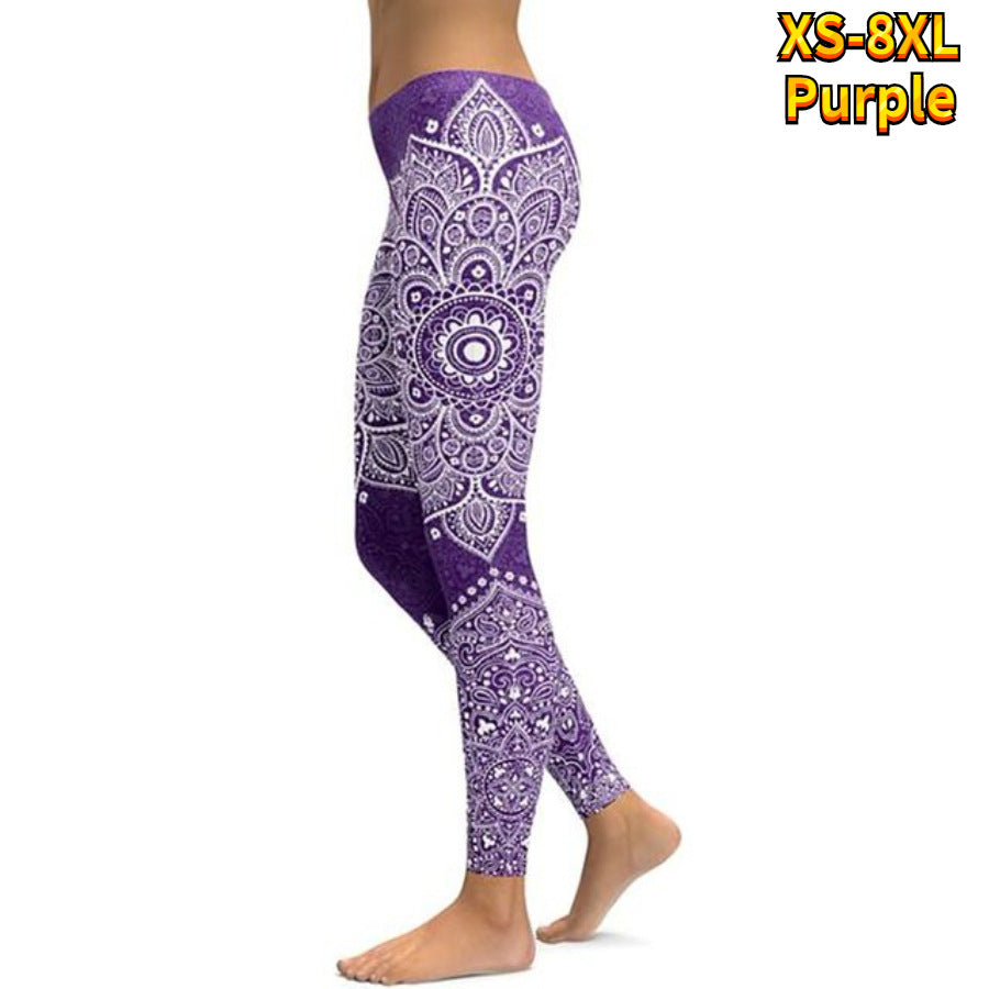 Printing High Waist Sexy Hip Yoga Pants  3D