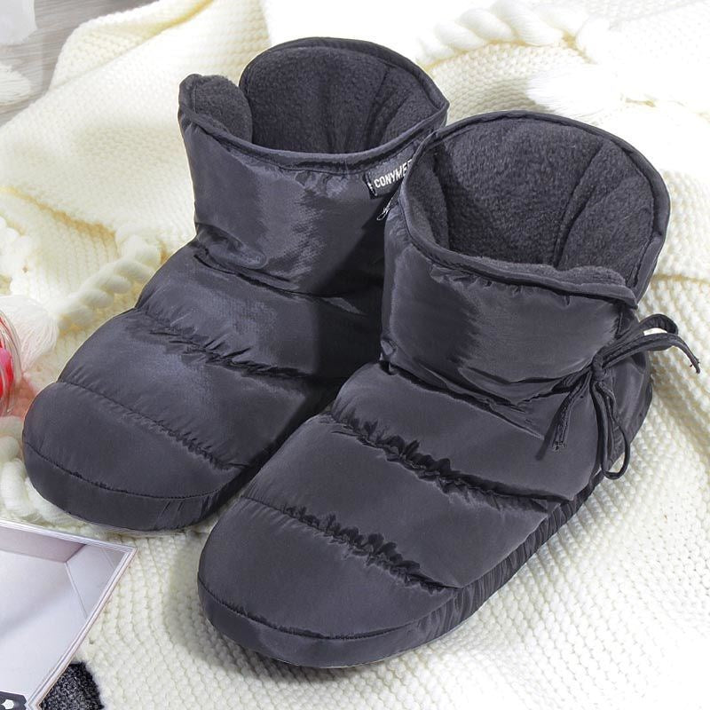 Autumn And Winter Warm Women's Bag With Non-slip Down Cotton Slippers