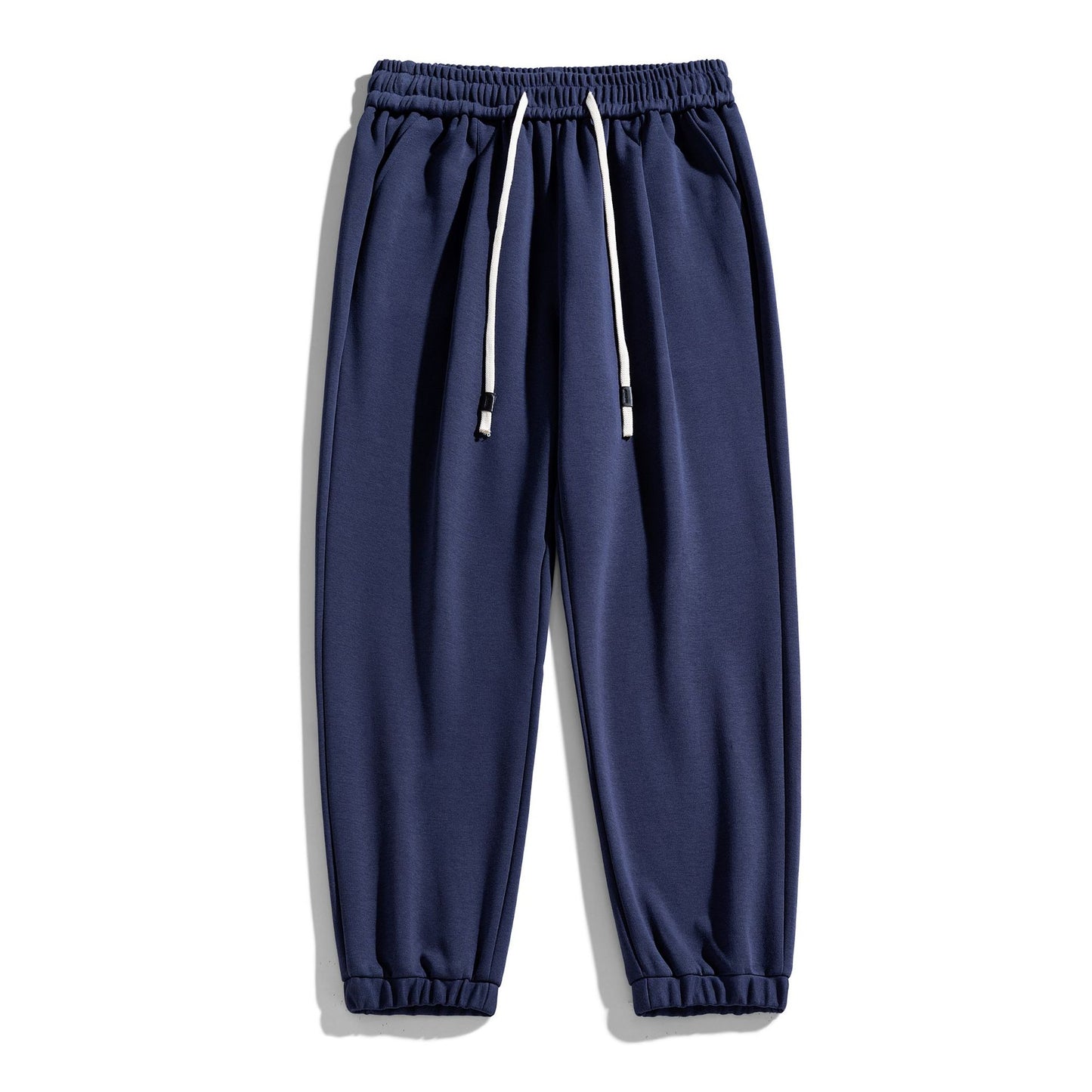 Solid Color Plus Size Round Neck Sweater Casual Pants Suit