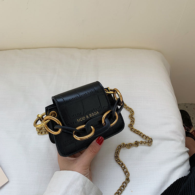 Stone chain small square bag