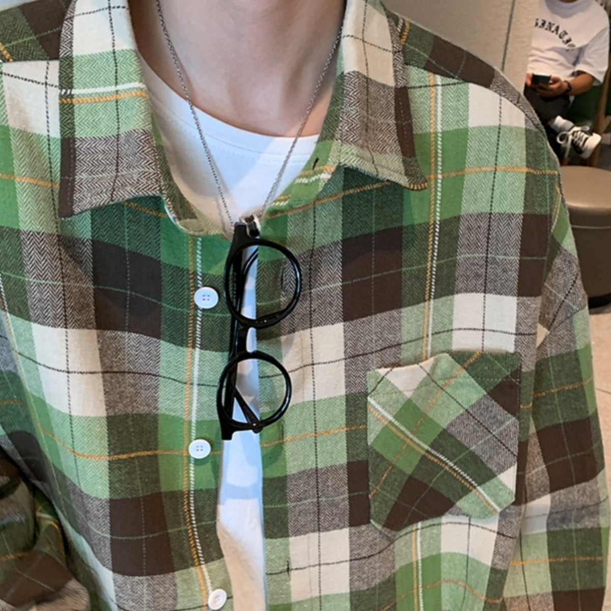 Plaid Shirt Men's Long Sleeve Spring And Autumn