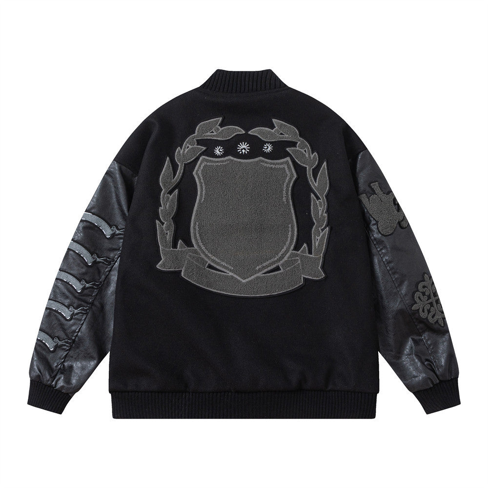 Machine Embroidery Baseball Uniform Jacket Male