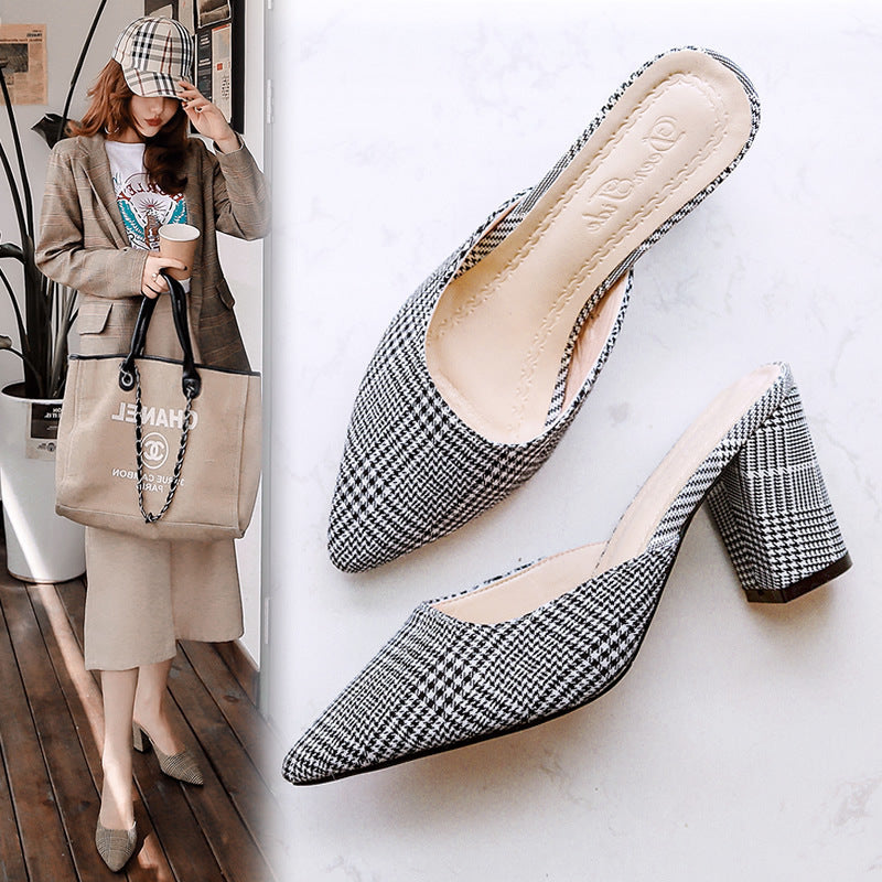 Women's New Fashion Pointed High Heel Sandals And Slippers
