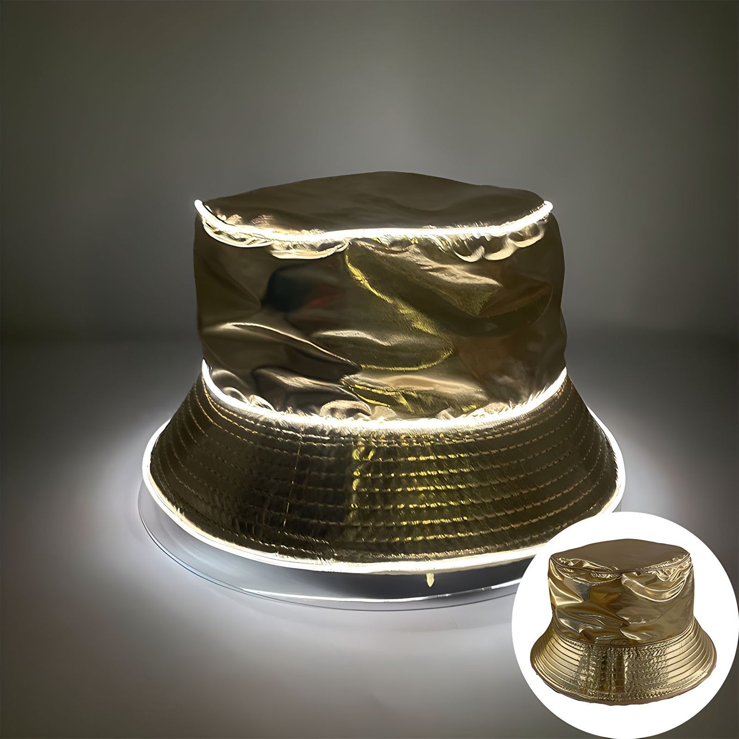 Bar Disco Glowing Bucket Hat Halloween Party LED Light