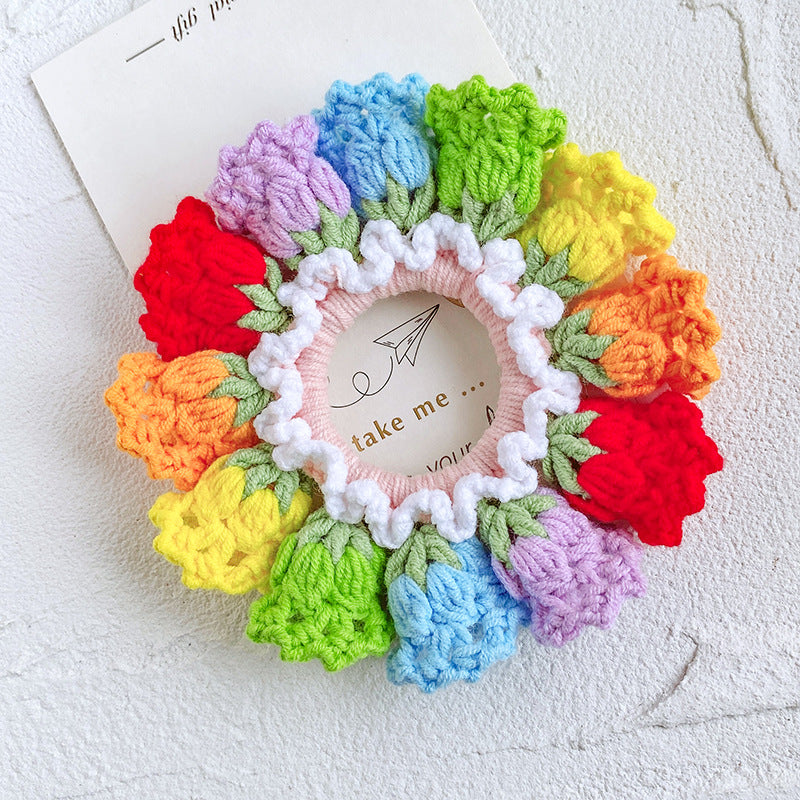 Handmade Crochet Orchid Yarn Headband