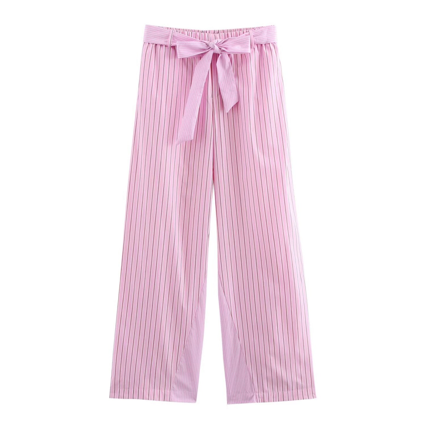 Women's Fashion Lapel Long-sleeved Pocket Striped Short Shirt