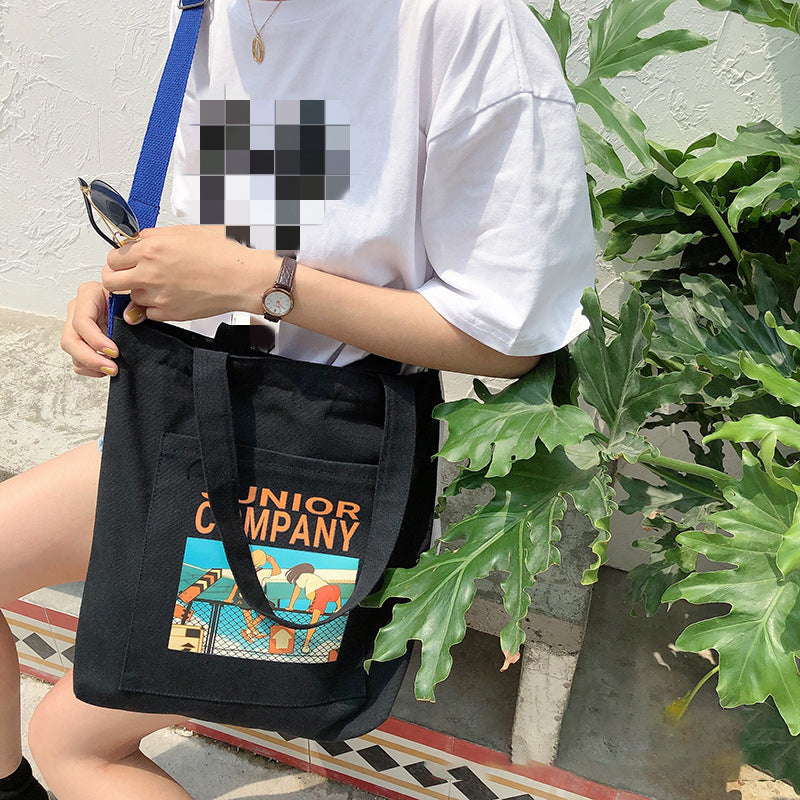Women's Messenger Cartoon Shoulder Canvas Bag