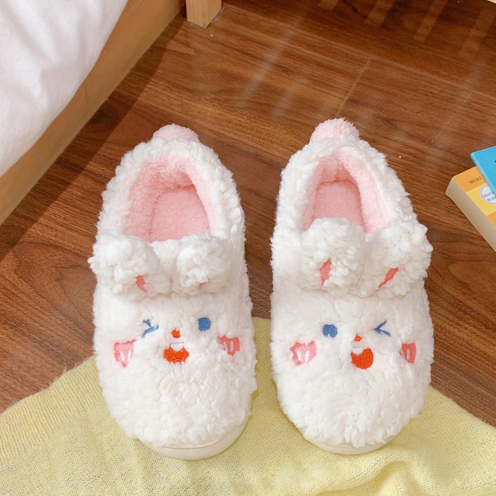 Drag Soft Cute Rui Rui Rabbit Cartoon Couple Cotton Shoes