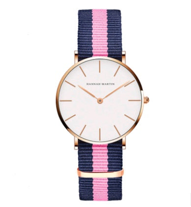 ladies simple watch waterproof Korean white belt student watch 36mm