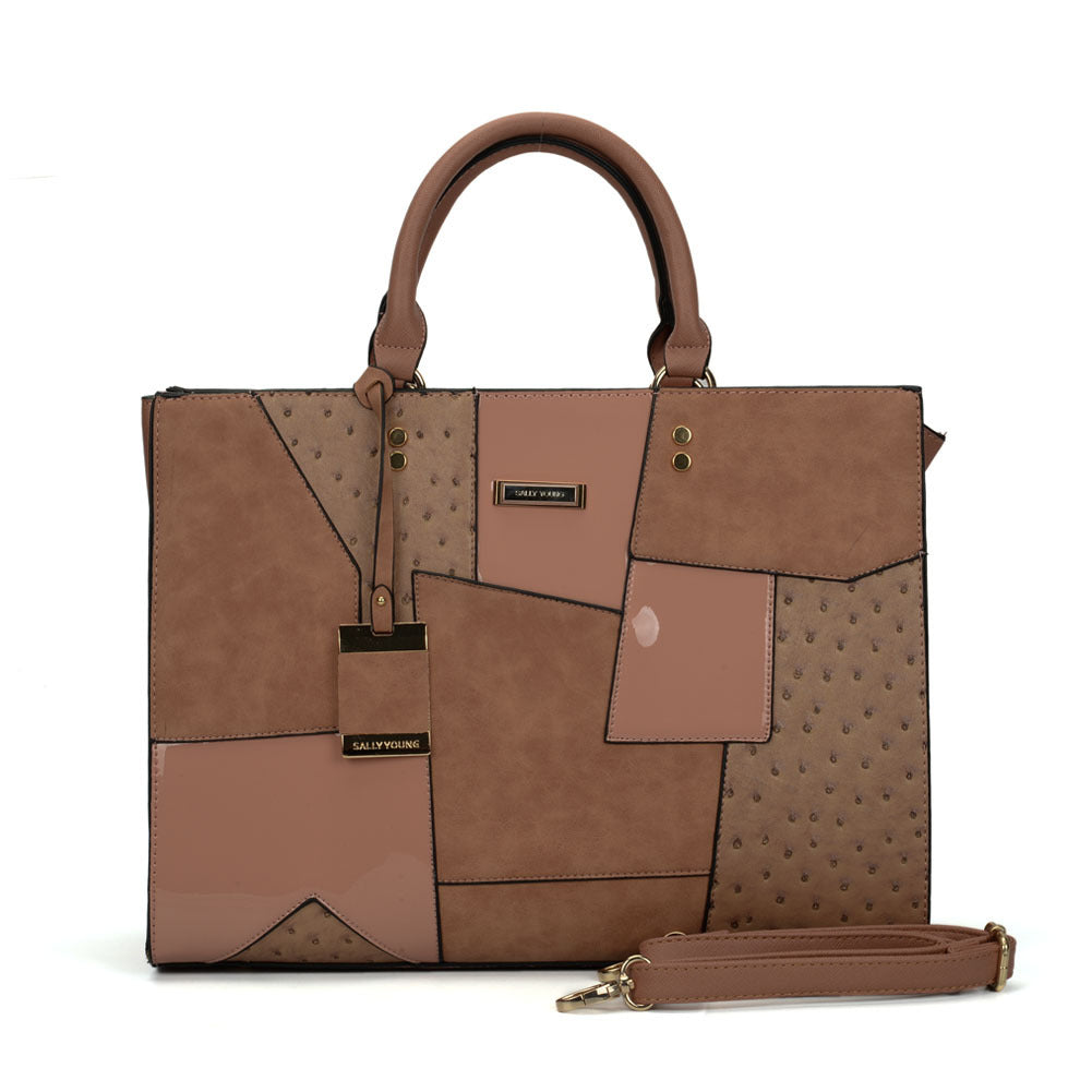 Single shoulder messenger stitching ladies bag