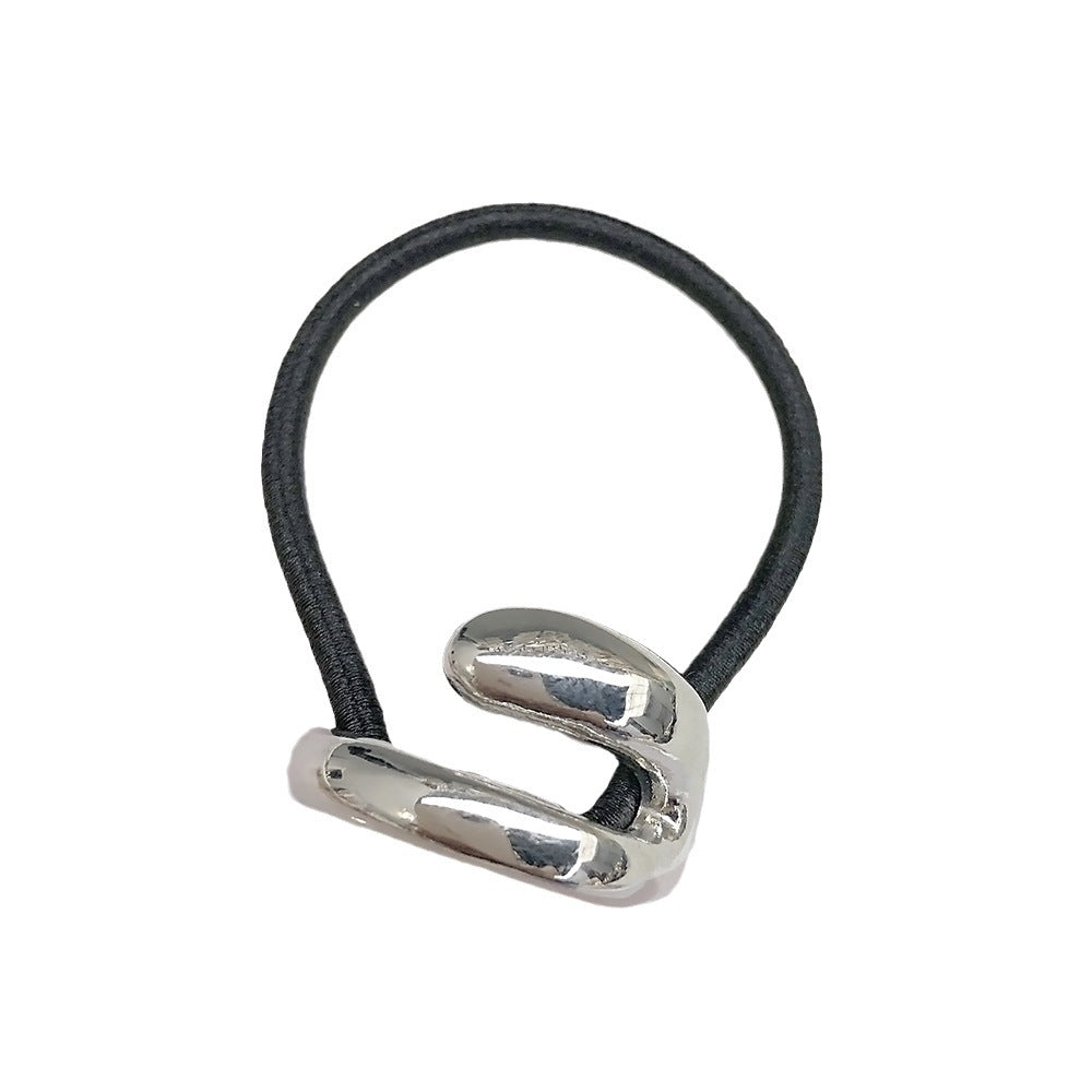 Simple Small Rubber Band Headband Hair Accessories Metal Geometry