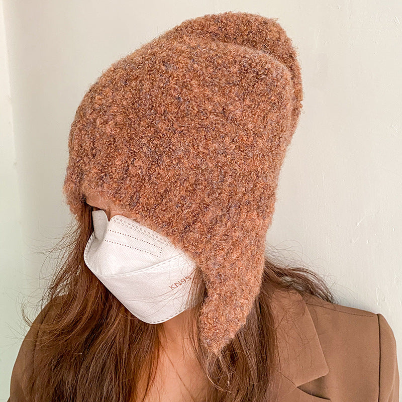 Women's Winter Day Protection Wool Ear Hat
