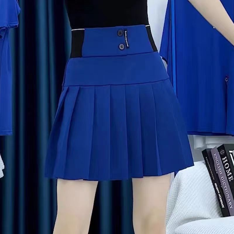 Women's Spring And Autumn Elastic Waist High Waist Skirt