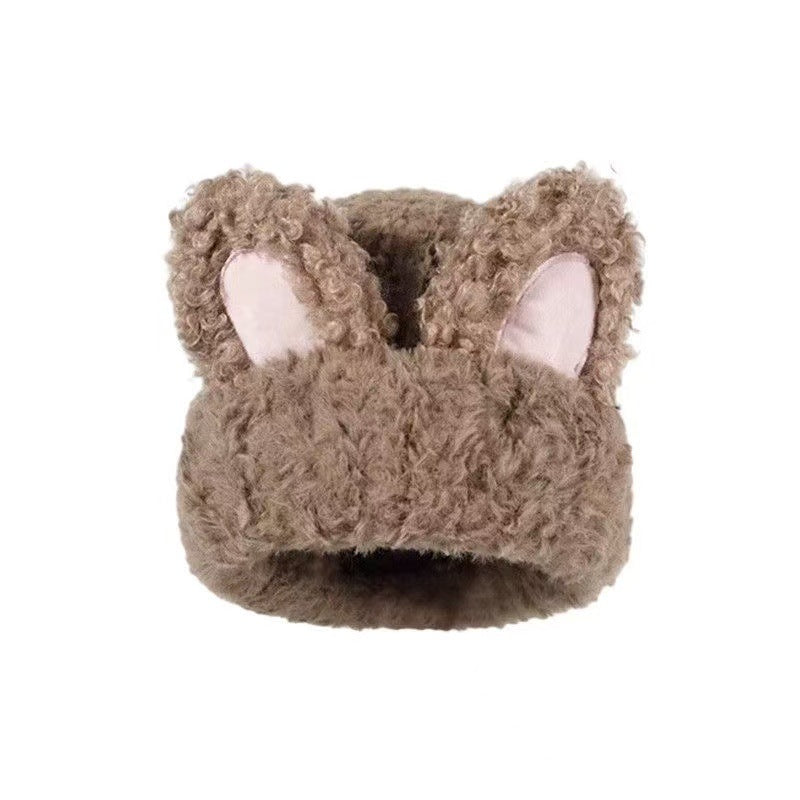 Korean-style Cute And Sweet Bunny-ear Plush Hat