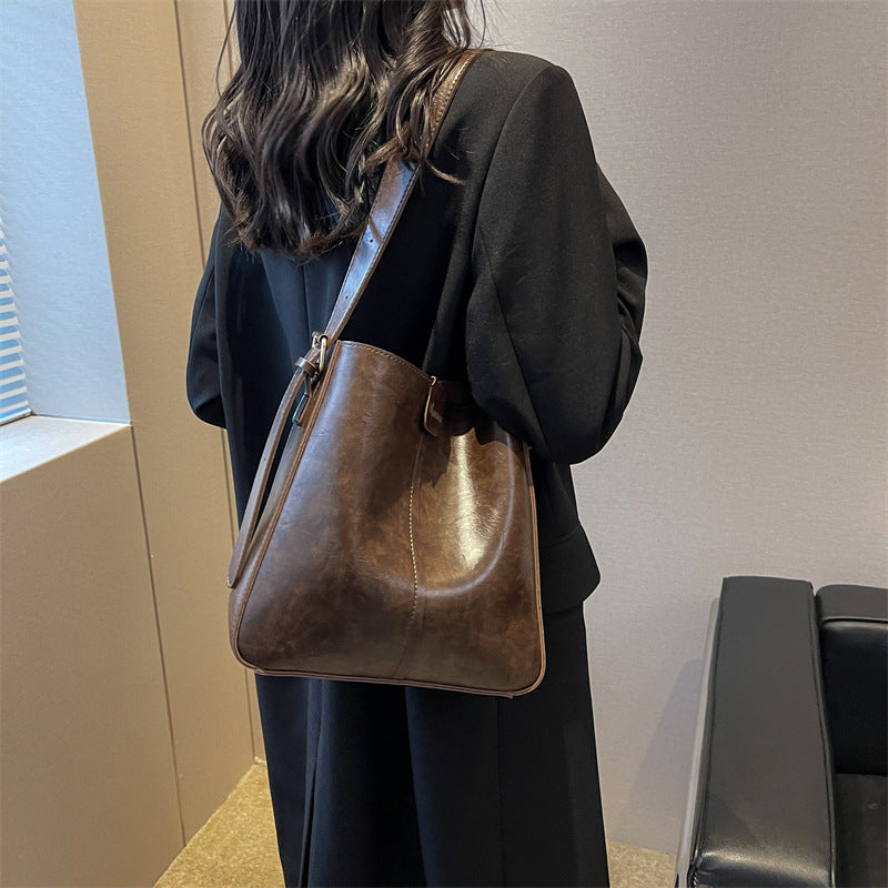 Fashion Crossbodytaske Til Kvinder Med Stor Kapacitet Dame Skuldertaske Efterår Og Vinter Håndtaske