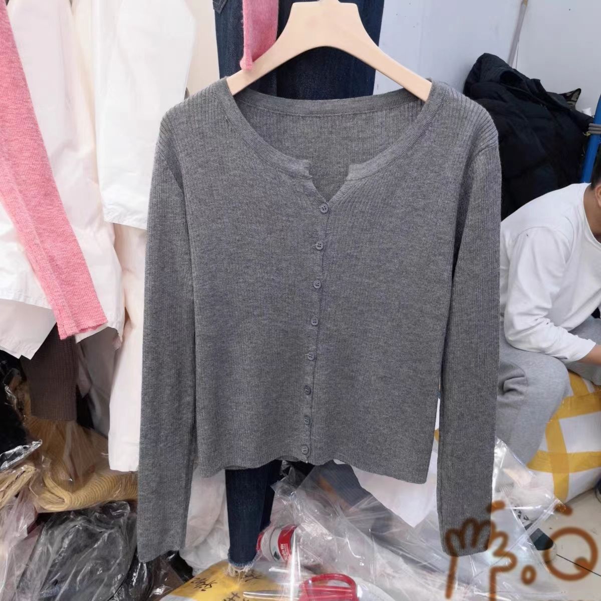 Outer Wear Slim Fit Sweater Cardigan Outerwear Top