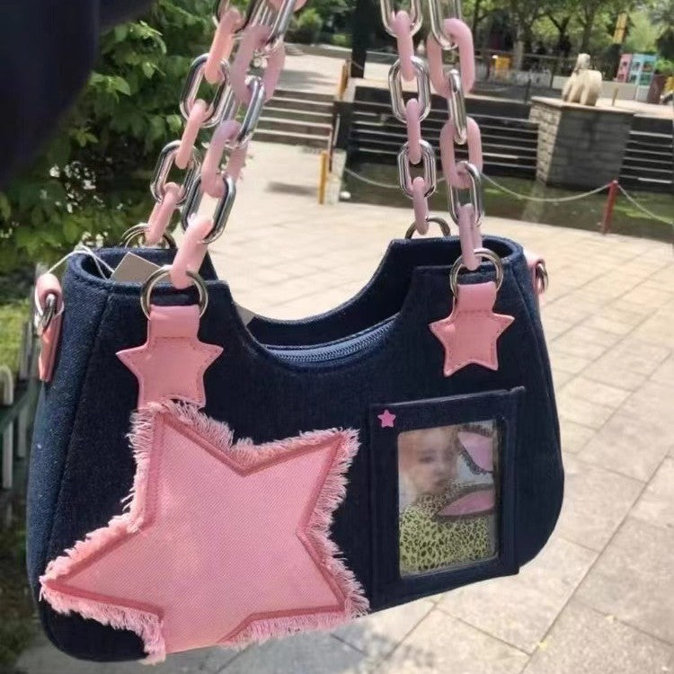 Sweet Denim XINGX One-shoulder Japanese Portable Messenger Bag