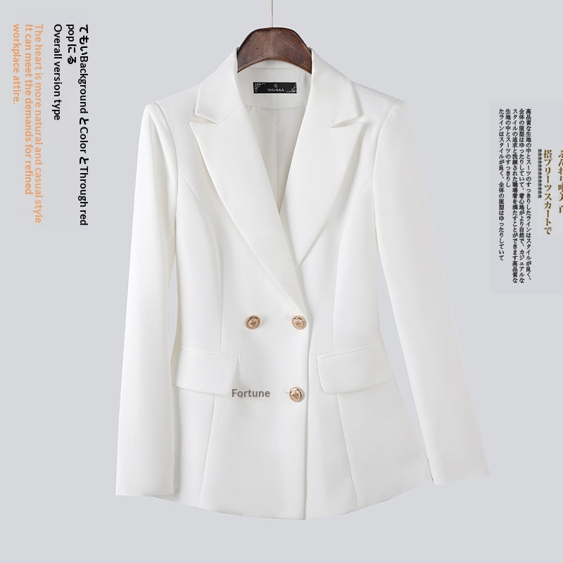 Womens Formal Suit Korean-Style Slim-Fit Casual Blazer With A High-End Professional Finish