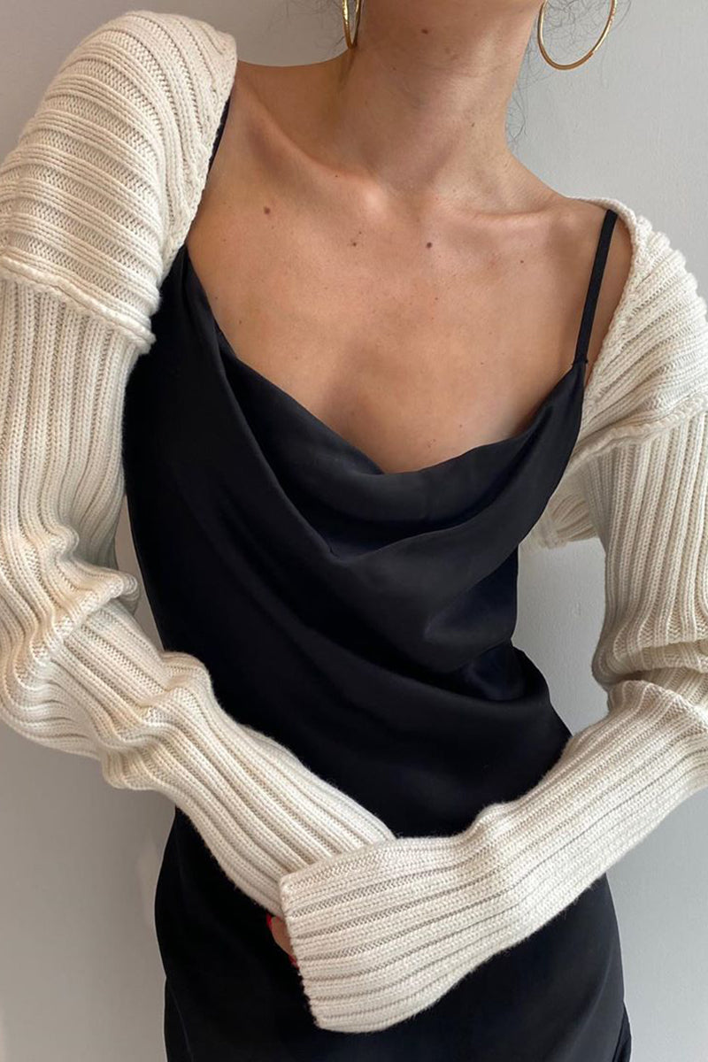European And American Long-sleeved Cardigan Knitted Sweater Women Summer Sun Protection Design Sense