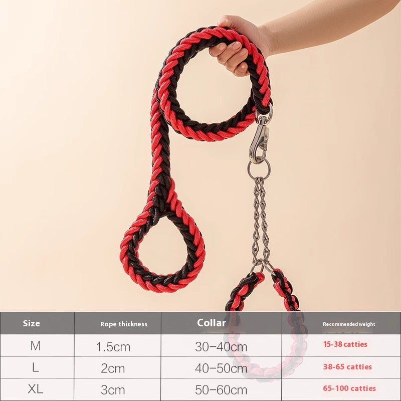 Medium And Large Dog Rope Collar P Chain